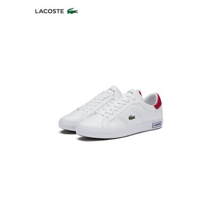 LACOSTE法国鳄鱼男鞋24年小白鞋板鞋运动休闲鞋47SMA0083 5T9/白色/红色/蓝色 8 /42