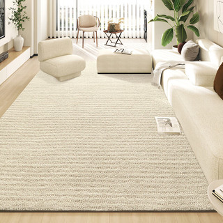 大江 地毯客厅地毯轻奢感羊毛卧室床边毯沙发地毯易打理现代简约 凡迪-象牙白DT22-AA-01 300x200cm