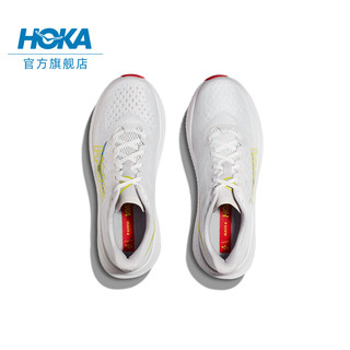 HOKA ONE ONE男女款春夏马赫6竞训公路跑步鞋MACH 6 白色/云雾灰-男 40