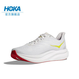 HOKA ONE ONE男女款春夏马赫6竞训公路跑步鞋MACH 6 白色/云雾灰-男 40