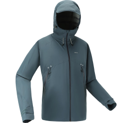 decathlon迪卡侬mh500冲锋衣男款户外登山防风防水曜石黑男款l