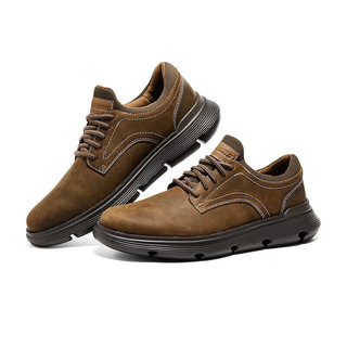 斯凯奇（Skechers）男士皮鞋一脚蹬轻质缓震商务休闲皮鞋204702 