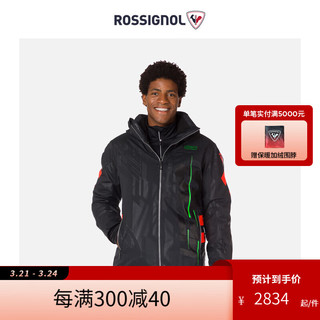 ROSSIGNOL 金鸡男士滑雪服HERO系列滑雪夹克PRIMALOFT保暖雪服男 黑色 S