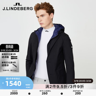 金林德伯格（J.Lindeberg）早春新商务休闲可拆机内胆西装外套男潮流519322508 RPR黑色 170/92A(S)