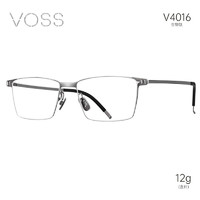 VOSS眼镜生物薄钛镜架男士超轻近视配镜眼镜框 V4016 C04 4016-C04-枪色