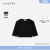 浪凡（LANVIN）  2024早春女士短款破洞潮流上衣 黑色 L