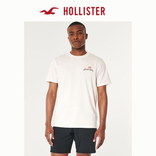 HOLLISTER24春夏美式宽松棉质短袖T恤 男女装 356895-1 白色 L (180/108A)