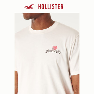 HOLLISTER24春夏美式宽松棉质短袖T恤 男女装 356895-1 白色 L (180/108A)