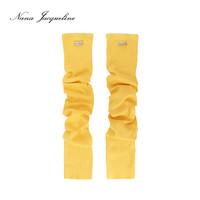 Nana Jacqueline NanaJacqueline针织堆堆袜套24春季新品橡筋收口高弹logo长筒袜女