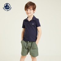 PETIT BATEAU 小帆船 法国小帆船Petitbateau2024早春新品童装儿童纯棉短袖POLO衫A0A1V