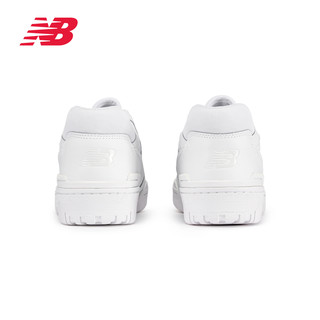 new balance NB奥莱 男女鞋春季纯白低帮篮球板鞋BB550WWW