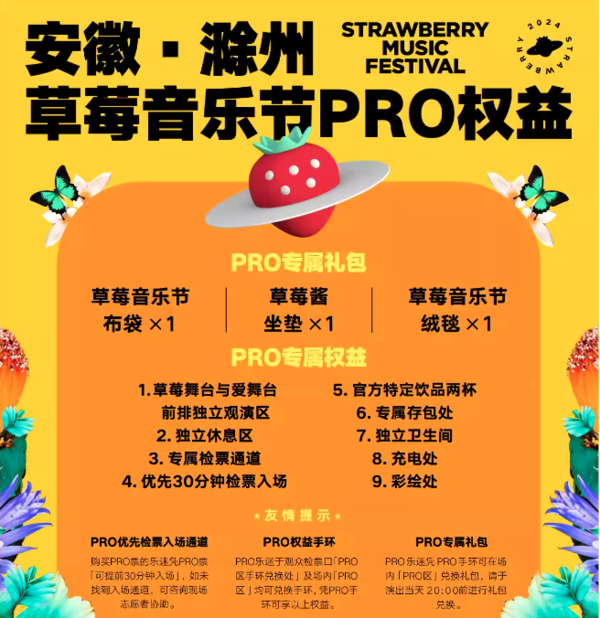 滁州站 | 2024安徽草莓音乐节（凤凰传奇/万能青年旅店/朴树/陈粒/张蔷/五条人/周柏豪）