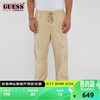 GUESS Originals 24年春季男士纯色梭织工装裤-M4GB38WFNP0 杏色 M