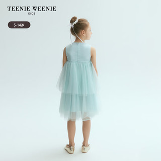 Teenie Weenie Kids小熊童装24春夏女童无袖钻纱优雅连衣裙 浅绿色 110cm