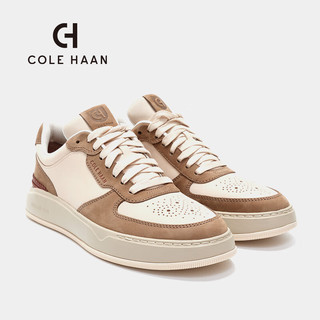 colehaan/歌涵 男鞋休闲鞋 24年春季皮革轻盈透气运动鞋男士板鞋男C38037 米色/棕色-C38037 43