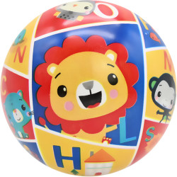 fisherprice费雪儿童玩具球宝宝卡通小皮球拍拍球彩印球10cm狮子f