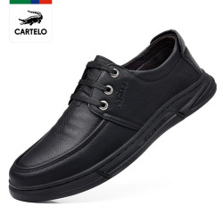 cartelo卡帝乐鳄鱼线下专柜同款新款男士低帮鞋休闲鞋皮鞋男鞋板鞋