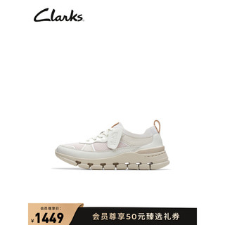 Clarks其乐小峡谷系列女鞋24跑鞋潮流舒适透气轻量缓震运动鞋 白色 261764084 38
