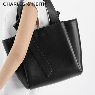 CHARLES&KEITH24春柔软大容量子母手提托特包女CK2-30782403 Noir黑色 L