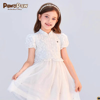 PawinPaw卡通小熊童装24夏女童新中式连衣裙气质 Ivory象牙色/39 090