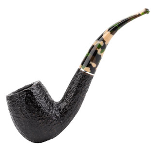 沙芬（SAVINELLI）手工石楠木烟斗伪装迷彩意大利P404老式烟斗男士高端商务 【超值套装 606烟斗+皮质斗包】