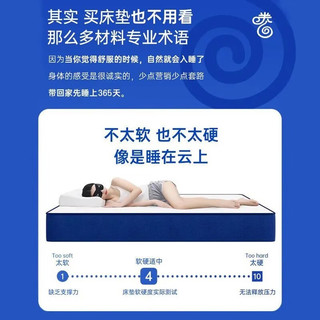 成功梦床垫记忆棉盒子床垫弹簧压缩卷包乳胶床垫席梦思家用垫子 E款静音舒适款【厚度约22cm】 1.2米*2米