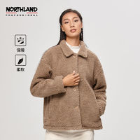 NORTHLAND 诺诗兰 抓绒衣外套女秋冬新款户外加厚宽松保暖透气翻领NFTCT2622E