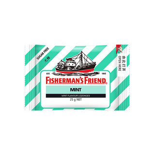 FISHERMAN'S FRIEND 英国渔夫之宝无糖薄荷味润喉糖25g清新口气糖果5件装