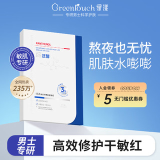 Greentouch 绿漾 男士B5面膜亮肤补水保湿舒缓修护清爽控油清洁黑头收缩毛孔紧致