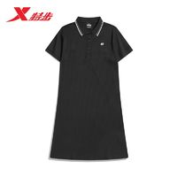 XTEP 特步 女连衣裙夏季运动休闲Polo领宽松显瘦女977228810170