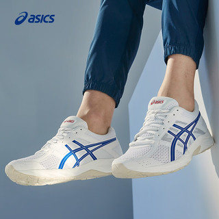 ASICS 亚瑟士 网面跑鞋百搭男鞋缓震运动鞋透气跑步鞋 GEL-CONTEND 4 白色/蓝色 43.5