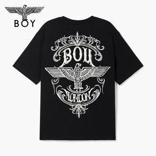 BOY LONDONBOYLONDON春夏24款T恤王朝主题老鹰印花垂感短袖N01030 黑色 L