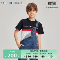 TOMMY 儿童装夏季新品男童短袖大小童纯棉轻薄短T宝宝宽松半袖