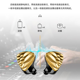 惠威（HiVi）IX-MAX金翎 有线发烧HiFi耳机入耳式高保真动铁动圈耳机