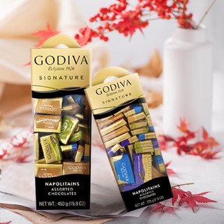 歌帝梵（GODIVA）超值装四口味巧克力块礼盒225g零食送男女友婚礼