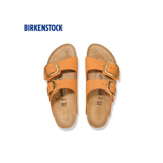 BIRKENSTOCK勃肯软木拖鞋女款时尚大巴扣凉拖Arizona 系列 橙色/焦糖橙窄版1026586 41