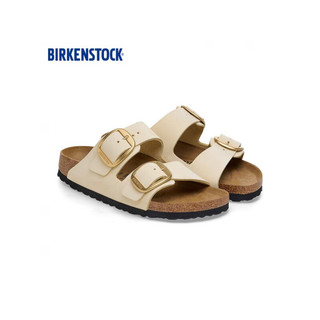 BIRKENSTOCK勃肯软木拖鞋女款时尚大巴扣凉拖Arizona 系列 米色/米白色窄版1026585 43