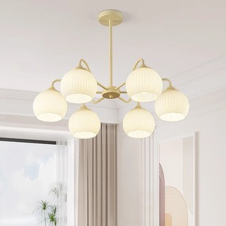 大观园 客厅吊灯法式奶油风灯具北欧现代简约轻奢极简大灯主餐厅卧室灯