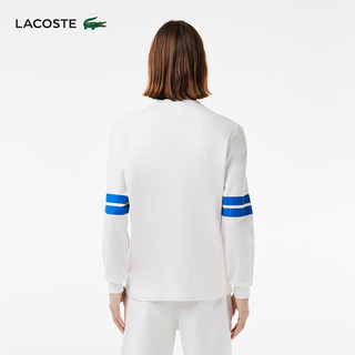 LACOSTE法国鳄鱼男装24年时尚百搭长袖T恤|TH7609 IUP/蓝白拼色 6/XL