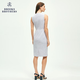 布克兄弟（BrooksBrothers）女士24早春泡泡纱花卉棉无袖连衣裙 4003-深蓝色 0