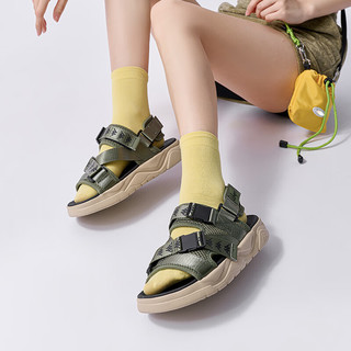 卡帕（Kappa）丛林狮子运动凉鞋夏季高级感外穿防滑休闲沙滩鞋 苜蓿绿 36 
