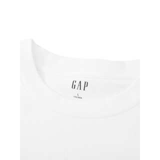 Gap 盖璞 男女装2024夏季纯棉字母logo圆领短袖T恤百搭上衣892185 白色 165/88A(S)亚洲尺码