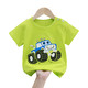 小还美 新款儿童短袖t恤纯棉女童夏装婴儿宝宝夏季童装男童上衣 i002-绿汽车 100cm