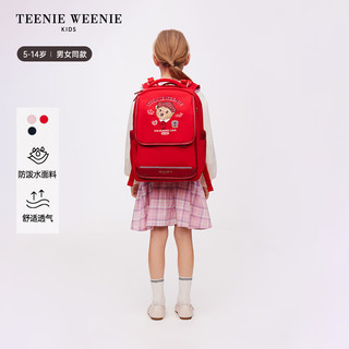 Teenie Weenie Kids小熊童装24春季男女童翻盖大容量双肩书包 藏青色 S
