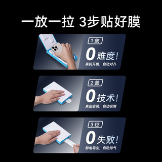 Anker安克适用苹果15/14promax钢化膜iPhone无尘仓秒贴膜全屏高清防爆抗指纹 两片装-【碎膜险 无尘仓】-14Pro Max