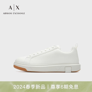 阿玛尼ARMANI EXCHANGE24春季AX男士经典简约休闲小白鞋