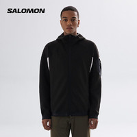 salomon 萨洛蒙 男款 户外运动休闲弹性舒适透气连帽外套 EQUIPE HOODIE 深黑色 C20040 M