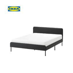 IKEA 宜家 SLATTUM斯拉图双人床现代简约轻奢布艺