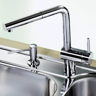铂浪高（BLANCO）BLANCO LINUS-S镀铬色抽拉式旋转高压厨房水槽冷热水洗菜盆水龙头 多角度清洁