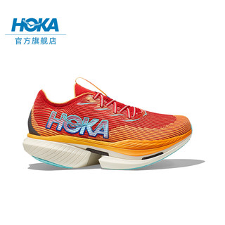 HOKA ONE ONE男女款春夏专业竞速跑鞋CIELO X1耐磨稳定回弹 鲜红色/日焰色 42.5